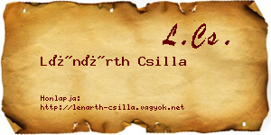 Lénárth Csilla névjegykártya