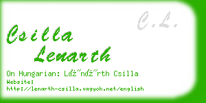 csilla lenarth business card